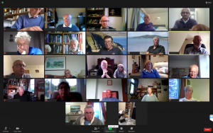 For the entirety of our Rotary Year 2020 – 2021, our then President Frank Williamson ably presided at all our regular Thursday evening meetings on Zoom.  Another Past President, Ian Lumsden, acted as host throughout the year, and still does, and faci